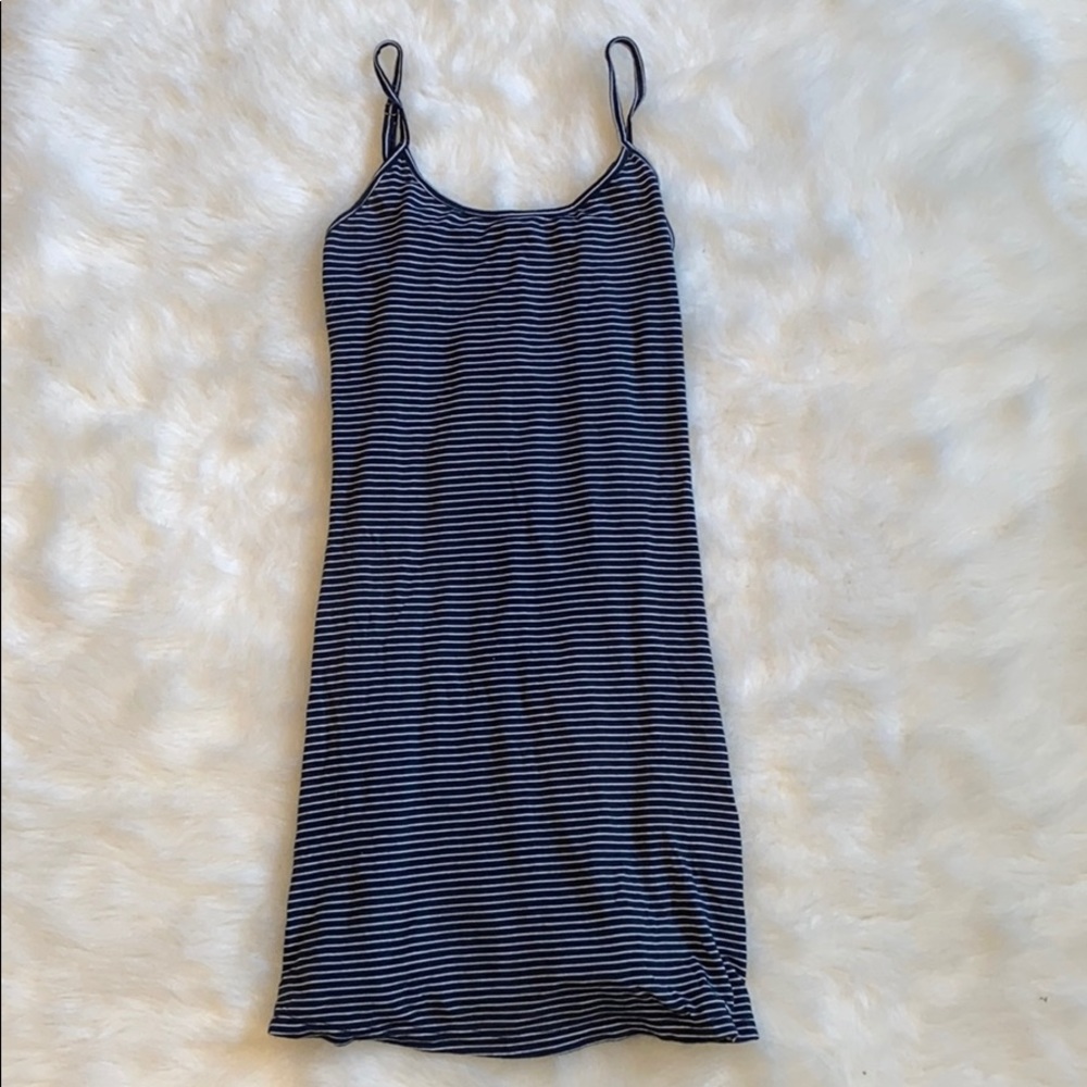 navy and white striped brandy melville dress